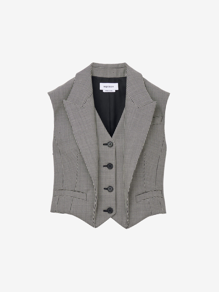 ALEXANDER MCQUEEN - Houndstooth Waistcoat - Item 813293QJAE1108